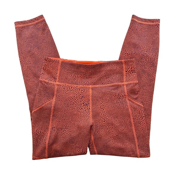 LULULEMON Invigorate High Rise Tight 25" Legging • 6 • Crackle Orange Larkspur‎ - Picture 1 of 7